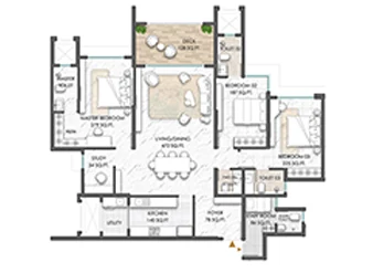 3.5 BHK K Raheja Modern Vivarea