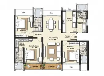 3.5 BHK K Raheja Amaltis
