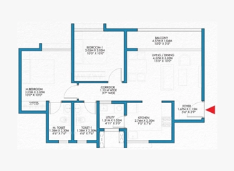 2 BHK Godrej Emerald Waters ICC