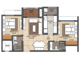 2 BHK Rustomjee Urbania