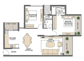 2.5 BHK Shapoorji The Canvas Residences